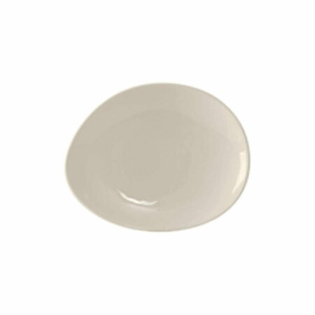 TUXTON CHINA Vitrified China Ellipse Plate Eggshell - 8.5 in. - 2 Dozen BEZ-084P